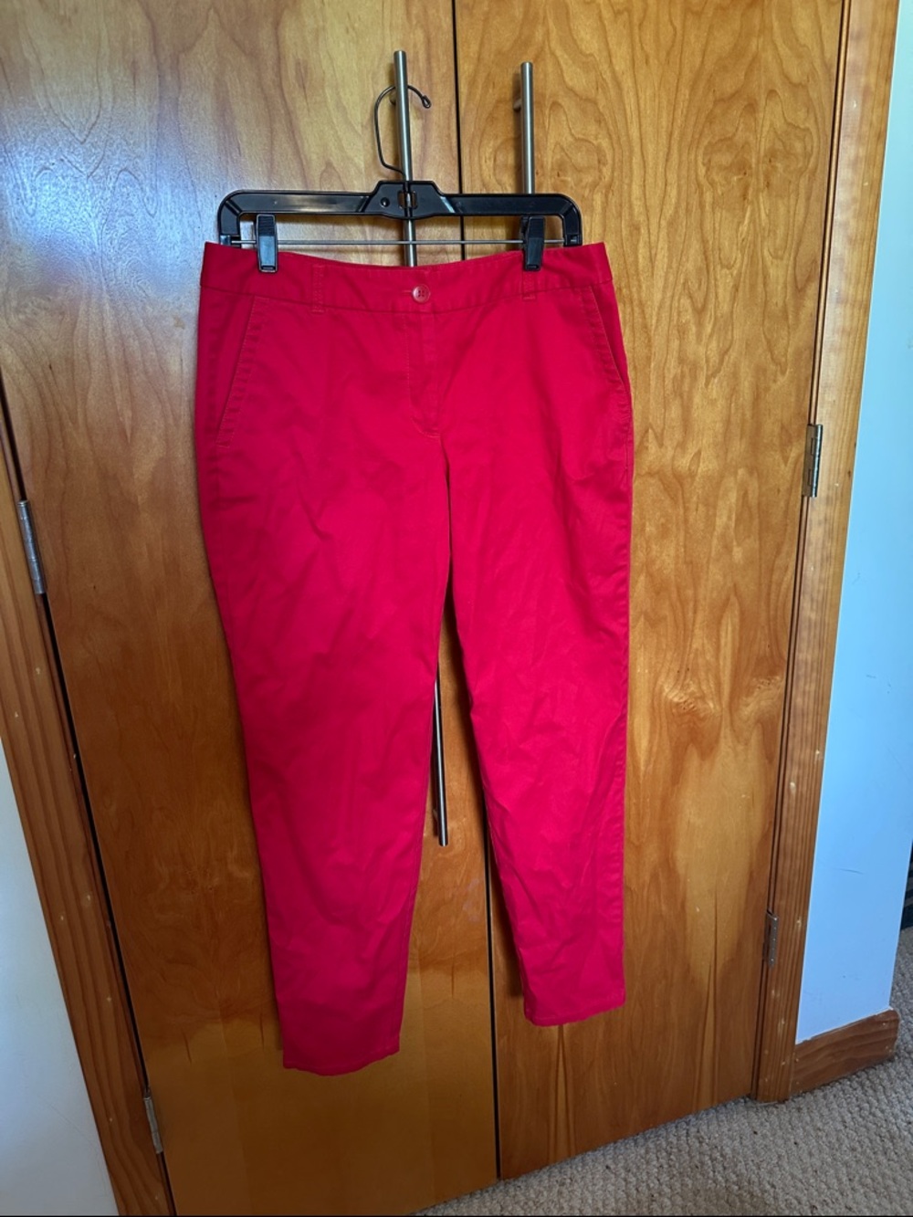 Bright Red Women's Chino Pants Talbots brand new stretchy